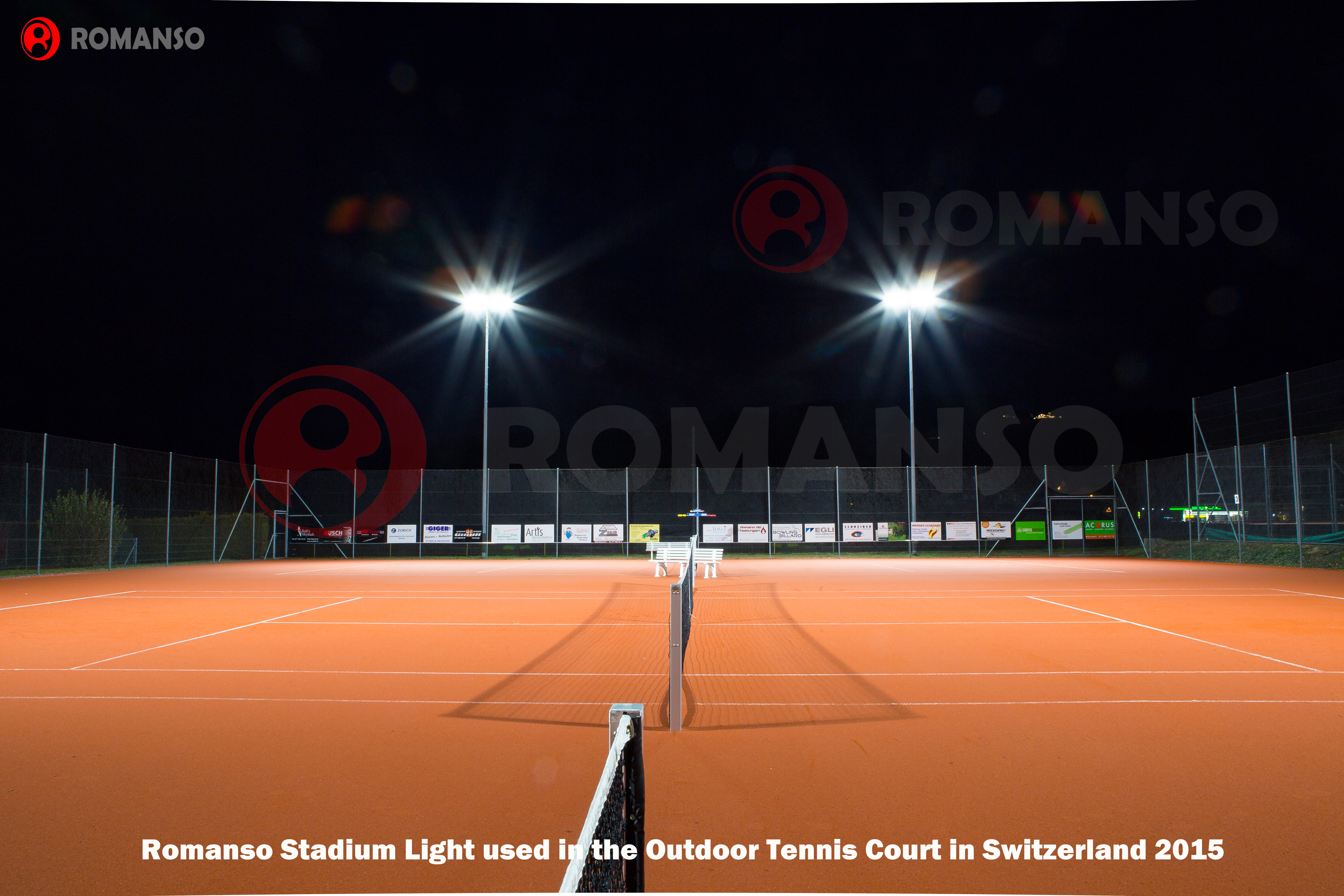 Luzes esportivas LED Romanso para quadra de t&ecirc;nis 2